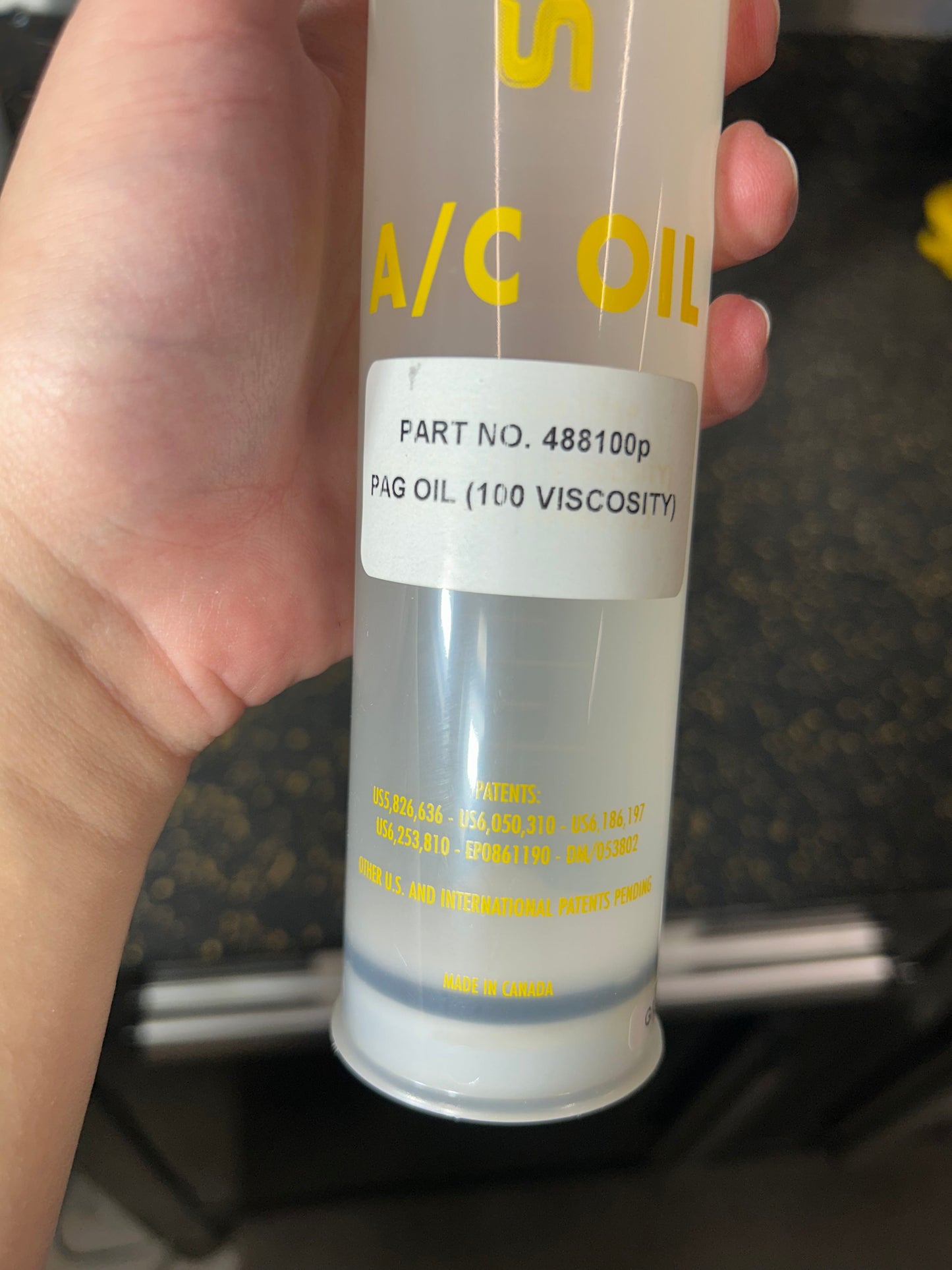 UView Spotgun PAG A/C Oil Cartridge, 8oz (100 Viscosity, 488100P)