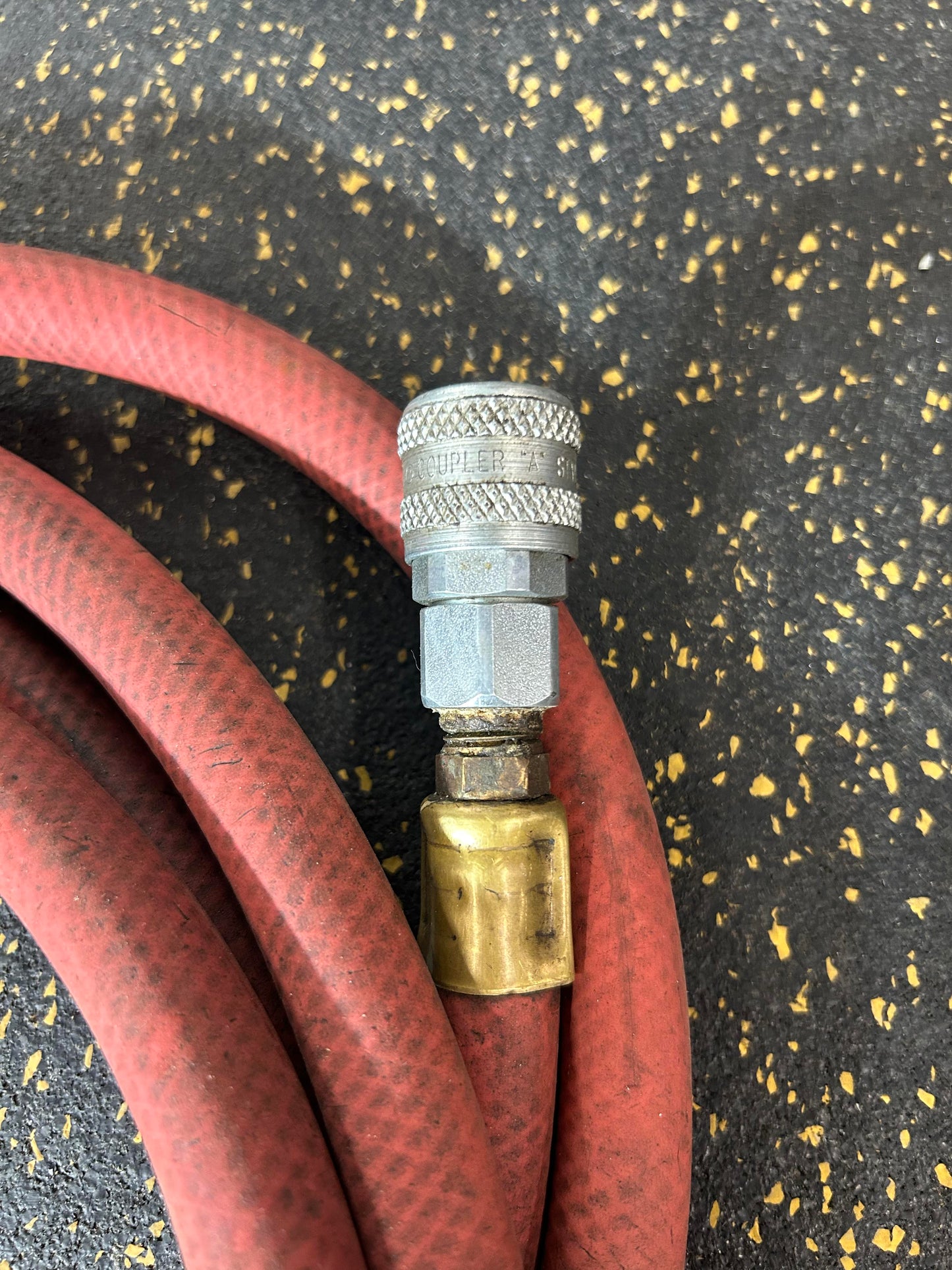 11-Foot 3/8” Diameter Air Hose with Male/Female Fittings