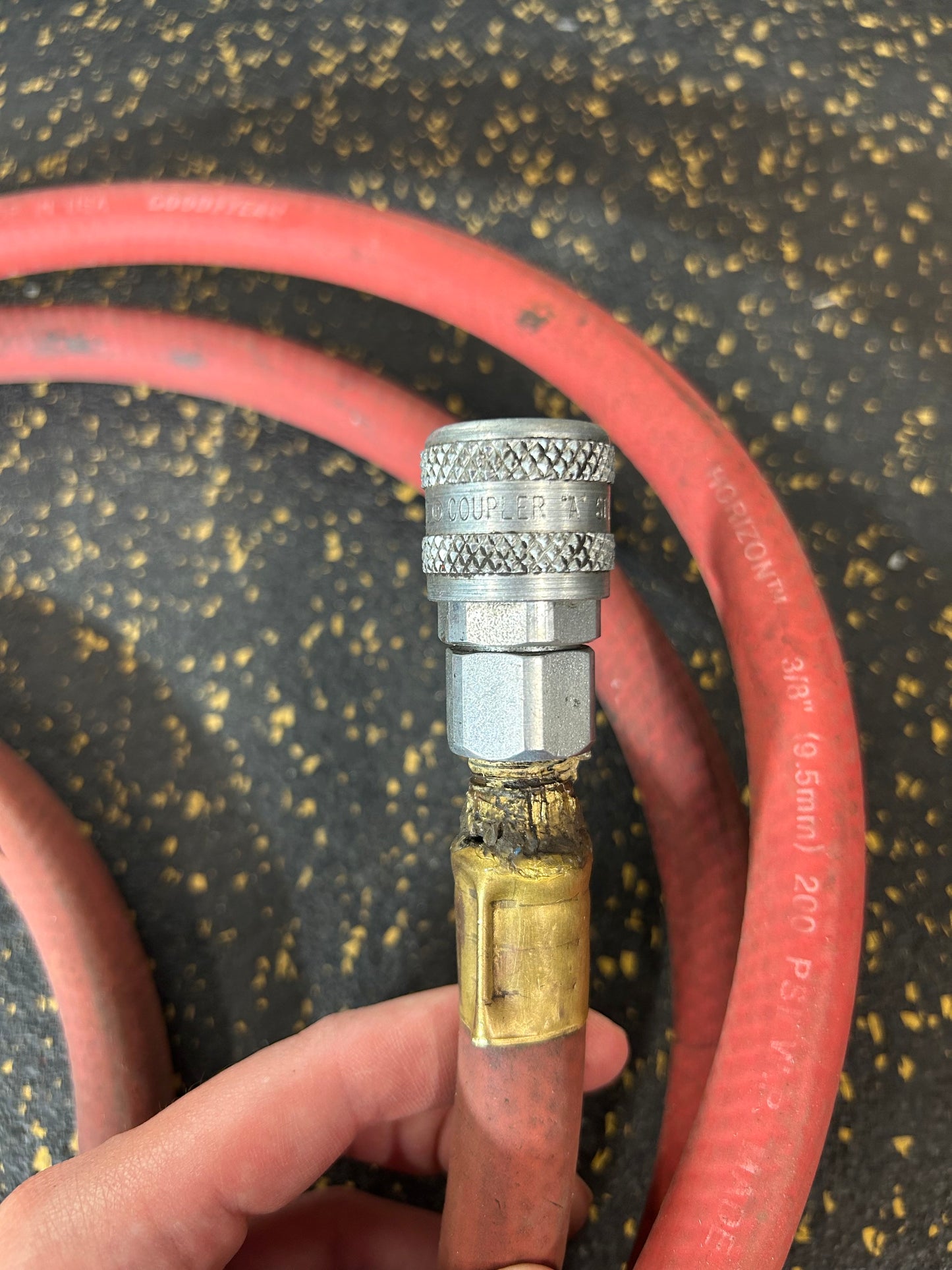 10-Foot Goodyear Horizon 3/8” Diameter Air Hose with Male/Female Fittings (200 PSI Working Pressure) - 2 AVAILABLE