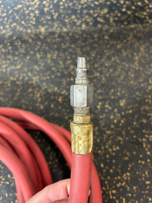 20-Foot 3/8” Diameter Air Hose with 1 Male Fitting ONLY