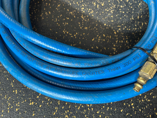 25-Foot 5/16” Diameter Air Hose with Male/Female Fittings (300 PSI Working Pressure)