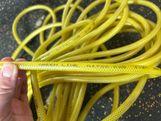 40-Foot Green Line 1/4” Diameter Air Hose with Male/Female Fittings (200 PSI Working Pressure)