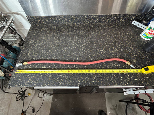 3-Foot 3/8” Diameter Air Hose with Male/Female Fittings