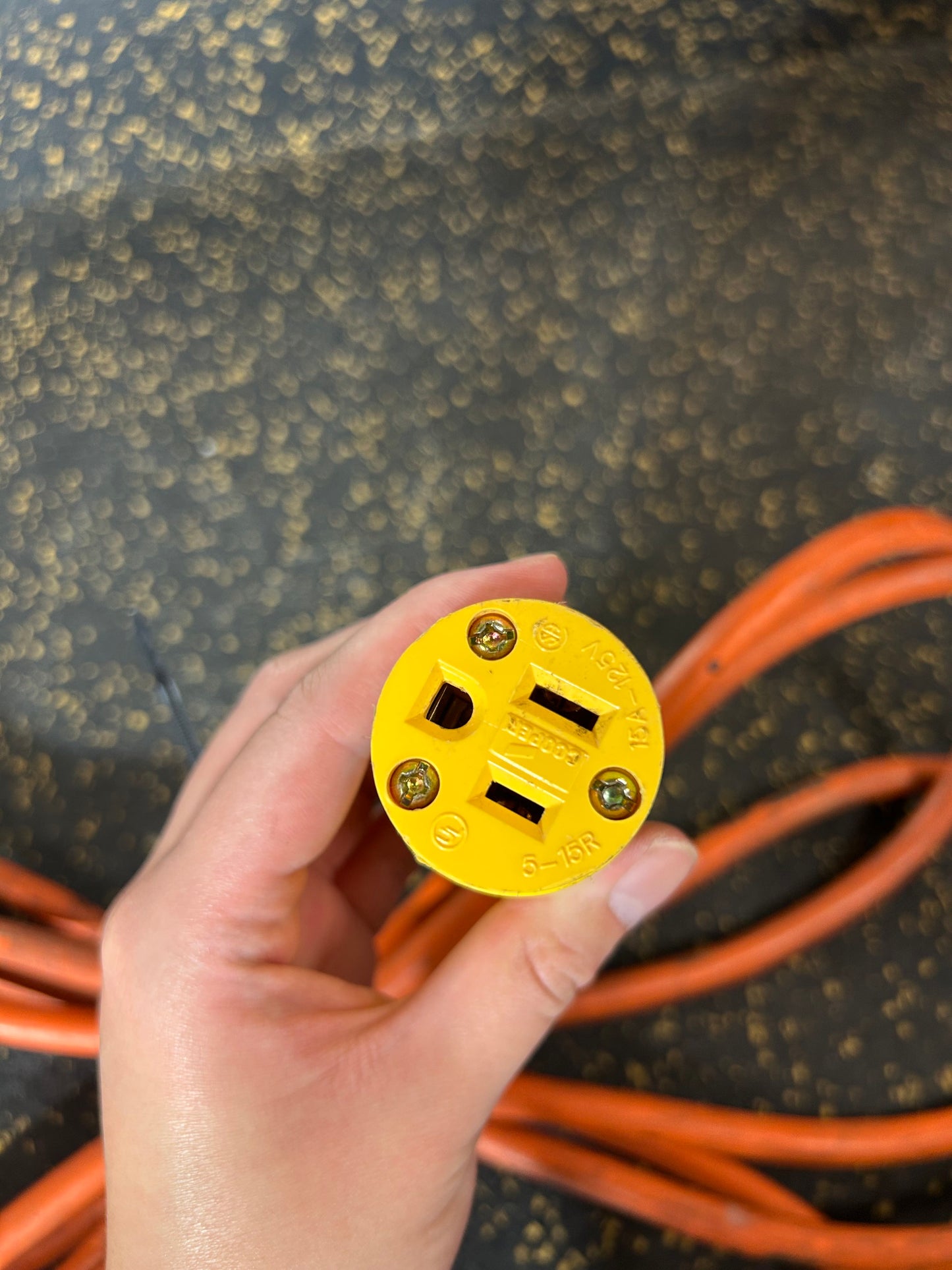 Heavy-Duty 12-Foot Orange Extension Cord (3-Prong, 15A, 125V)