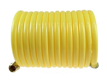 8-Foot Coilhose Pneumatics 1/4” (6.20mm) Diameter Coiled Nylon Air Hose with Male/Female Fittings (185 PSI Max Pressure)