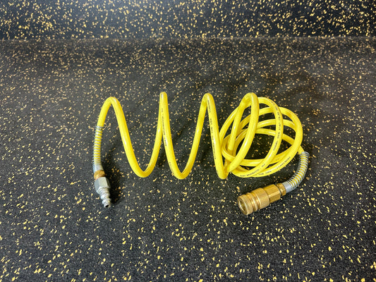 8-Foot Coilhose Pneumatics 1/4” (6.20mm) Diameter Coiled Nylon Air Hose with Male/Female Fittings (185 PSI Max Pressure)