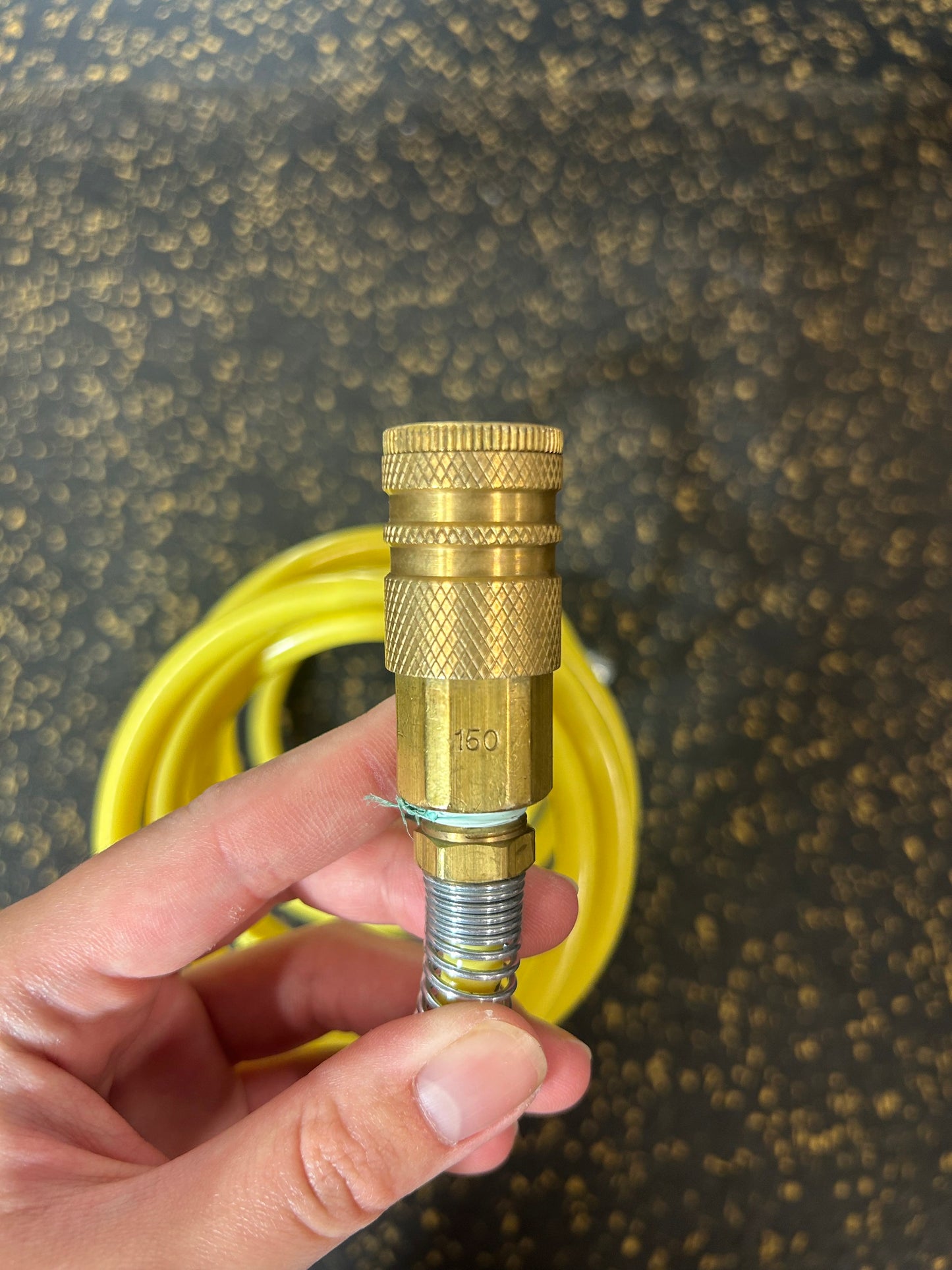 8-Foot Coilhose Pneumatics 1/4” (6.20mm) Diameter Coiled Nylon Air Hose with Male/Female Fittings (185 PSI Max Pressure)