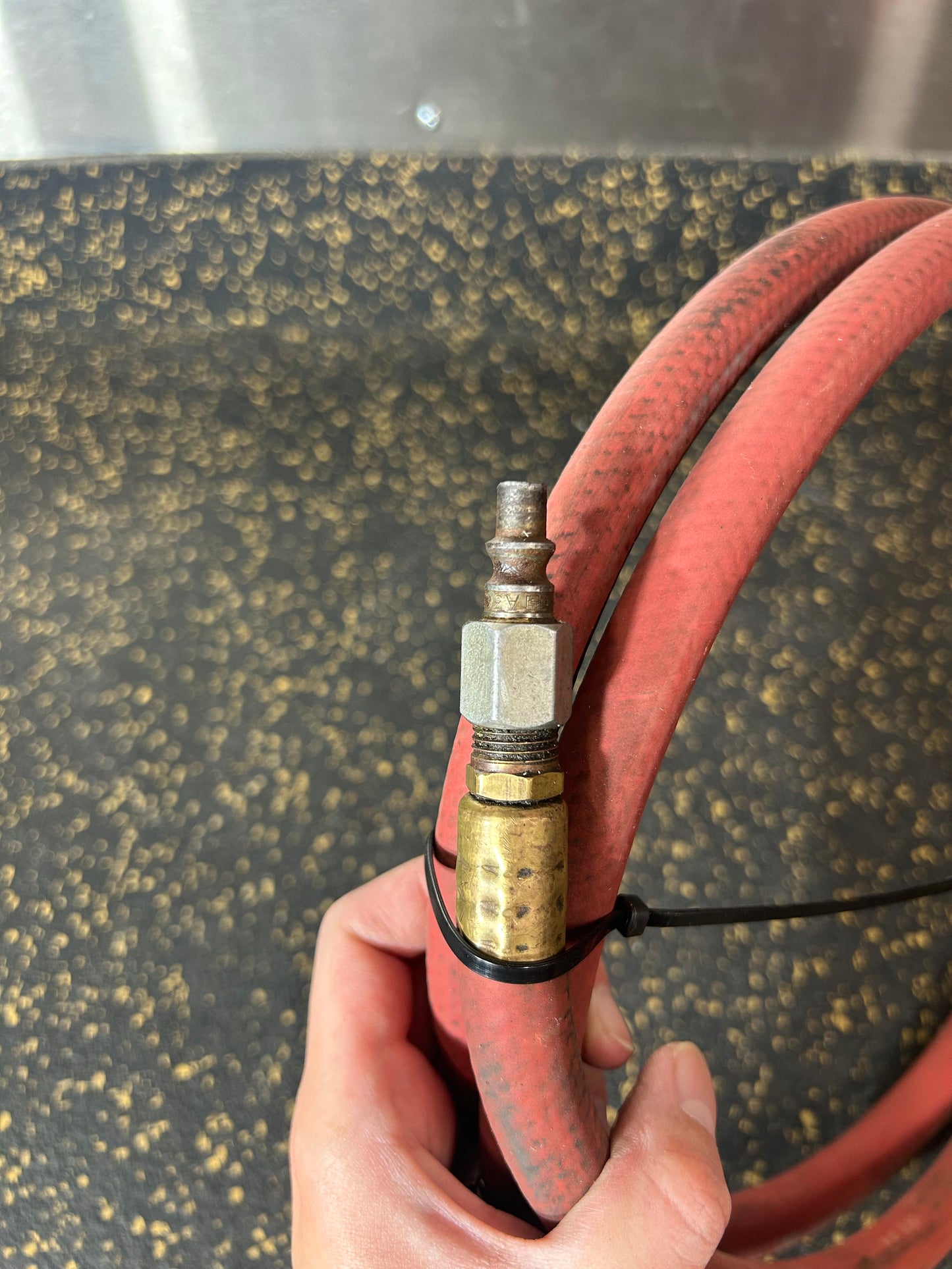 6-Foot 3/8” Diameter Air Hose with Male/Female Fittings