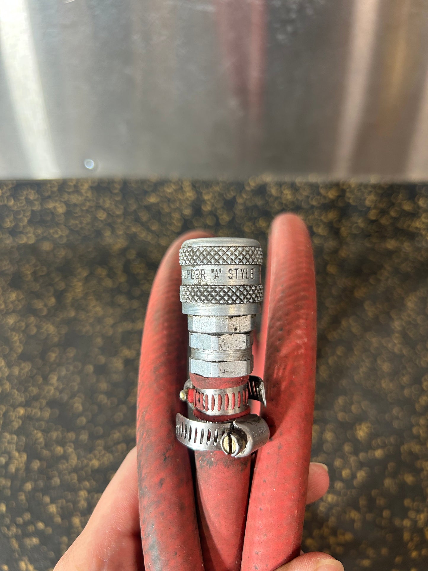 6-Foot 3/8” Diameter Air Hose with Male/Female Fittings