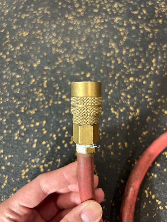 3.5-Foot 1/4” Diameter Air Hose with Male/Female Fittings