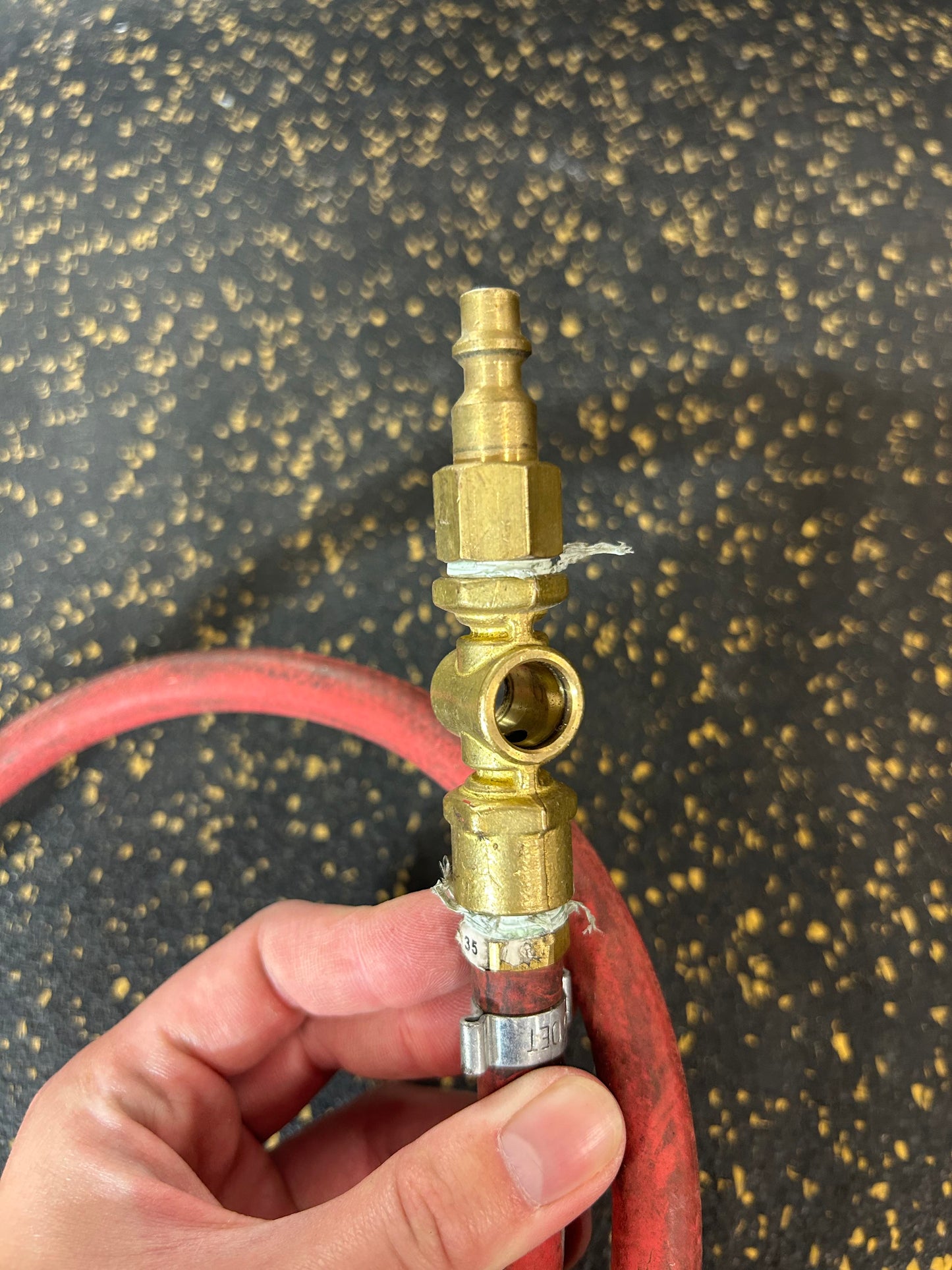 3.5-Foot 1/4” Diameter Air Hose with Male/Female Fittings