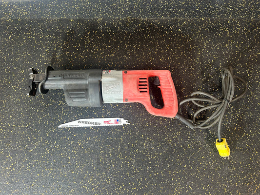 Milwaukee 12-Amp Heavy-Duty Reciprocating Saw (Sawzall) – w/ New Multi-Material Wrecker Blade