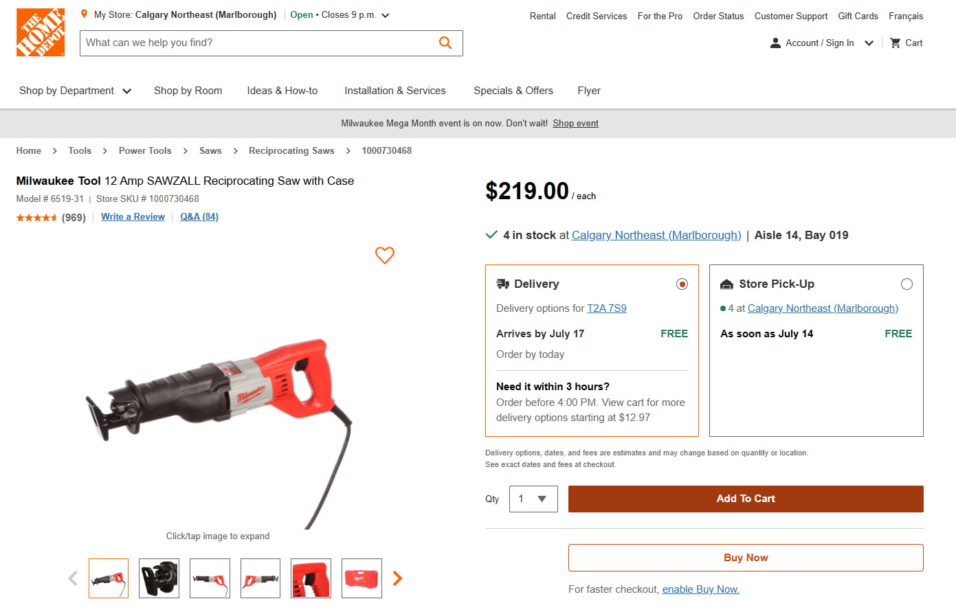 Milwaukee 12-Amp Heavy-Duty Reciprocating Saw (Sawzall) – w/ New Multi-Material Wrecker Blade