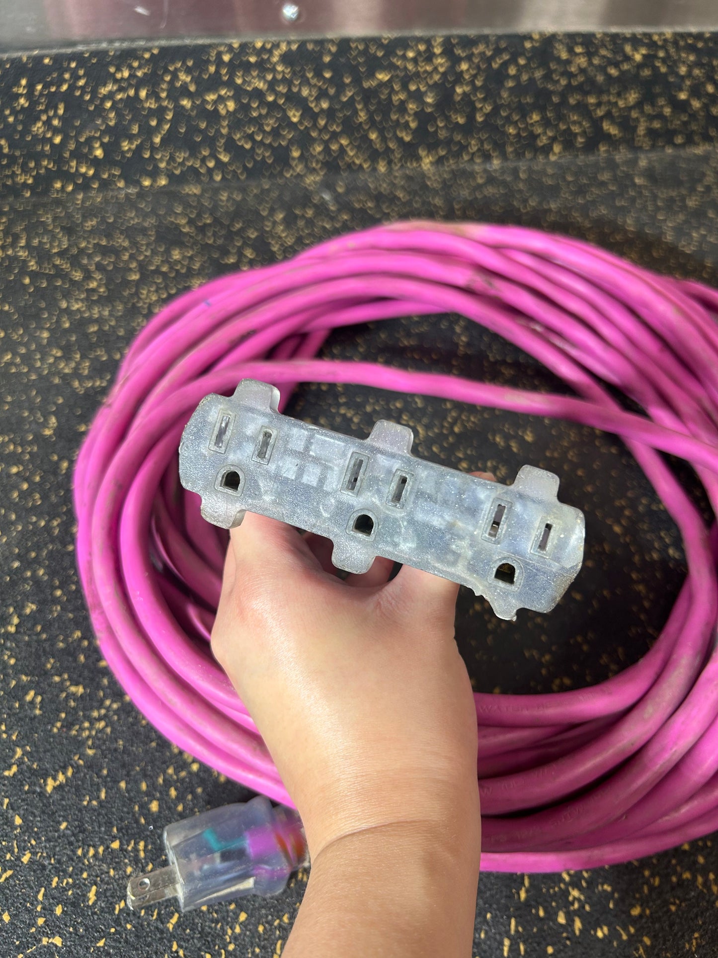 50-Foot Triple Outlet Outdoor Extension Cord (3-Prong, 12 AWG, Water-Resistant)