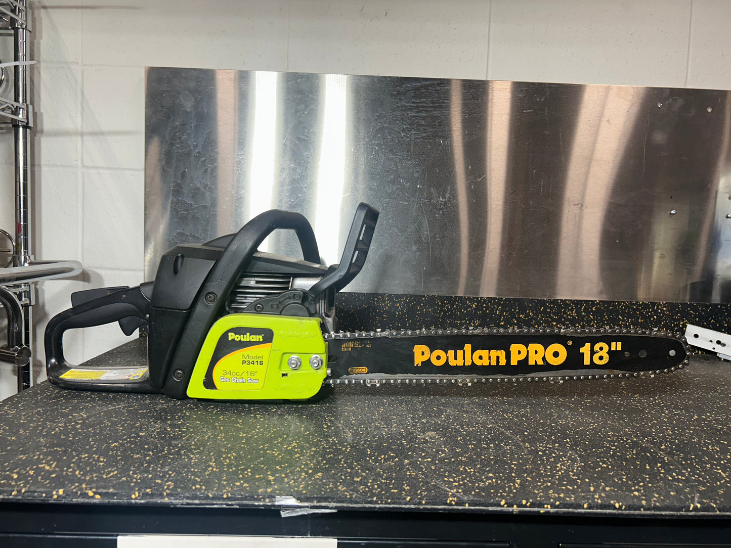 Poulan P3416 16” 34cc 2-Cycle Gas Powered Chainsaw – comes with 18” Poulan Pro Bar & Chain