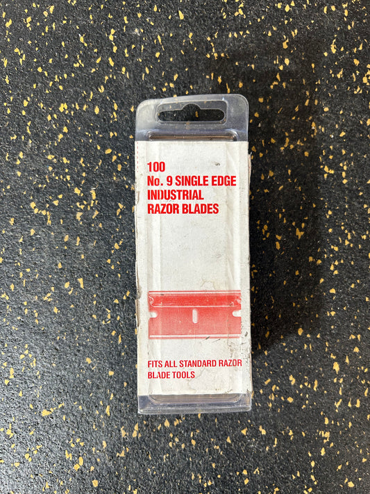 No. 9 Single Edge Industrial Replacement Razor Blades (80-90-71, 100-piece set) – BRAND NEW