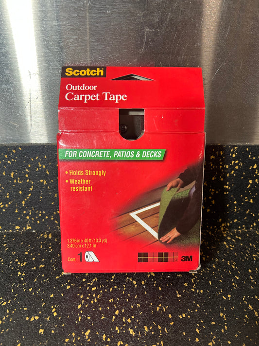 Scotch Outdoor Carpet Tape (CT3010, 1.375” x 40 ft) – SLIGHTLY USED