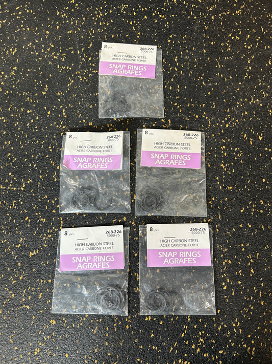 Paulin 3/4" Snap Rings, Plain (268-226, 8-piece pack) – BRAND NEW
