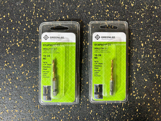 Greenlee DTAPSS10-24 Drill/Tap Bit for up to 1/4” Stainless Steel (10-24 NC) – BRAND NEW