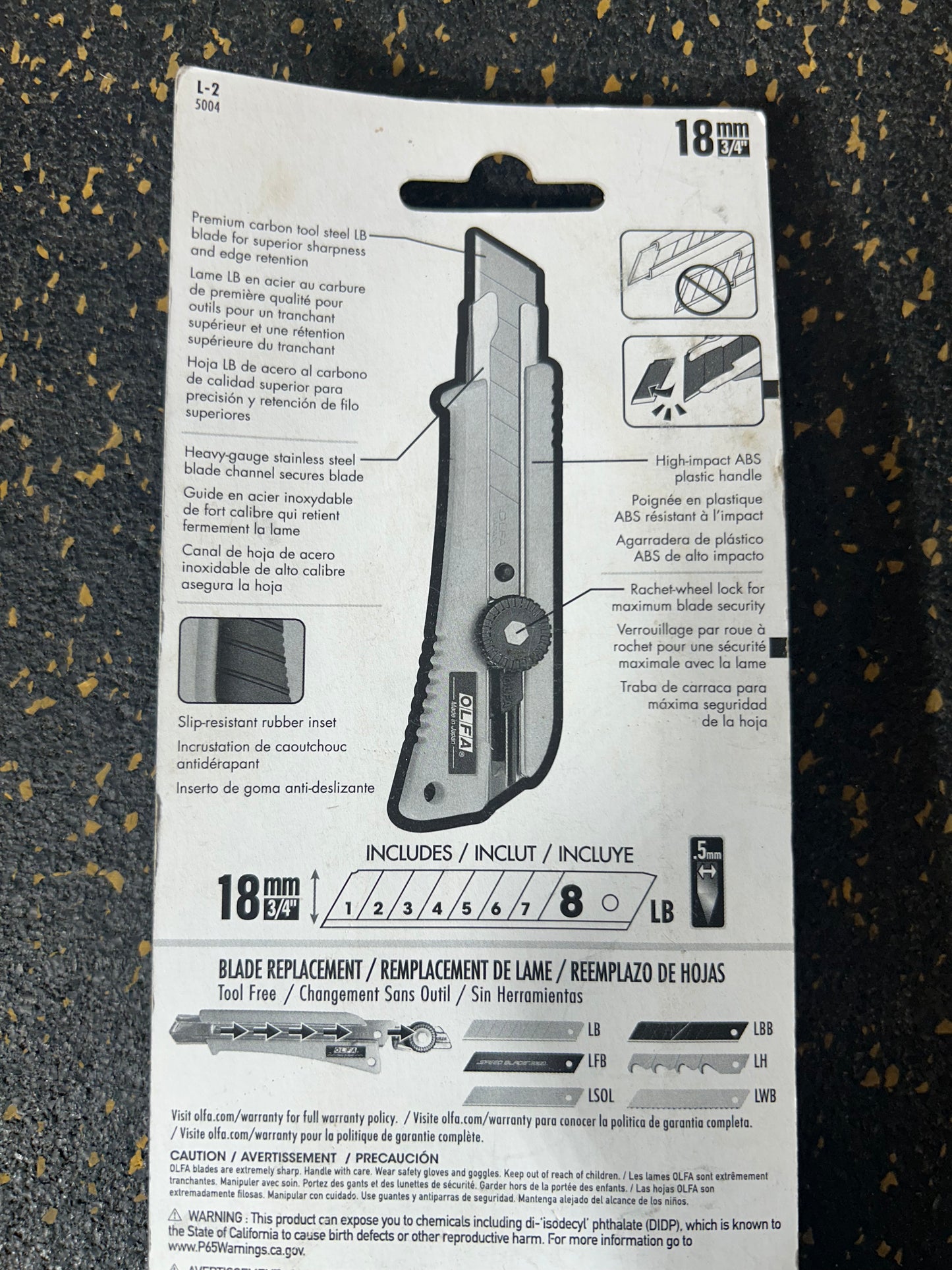 OLFA 3/4" (18mm) Heavy-Duty Rubber-Inset Snap-off Utility Knife – BRAND NEW