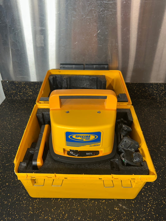 Spectra Precision LL500 Laser Level w/ LaserEye 1275 Laser Receiver & Tripod