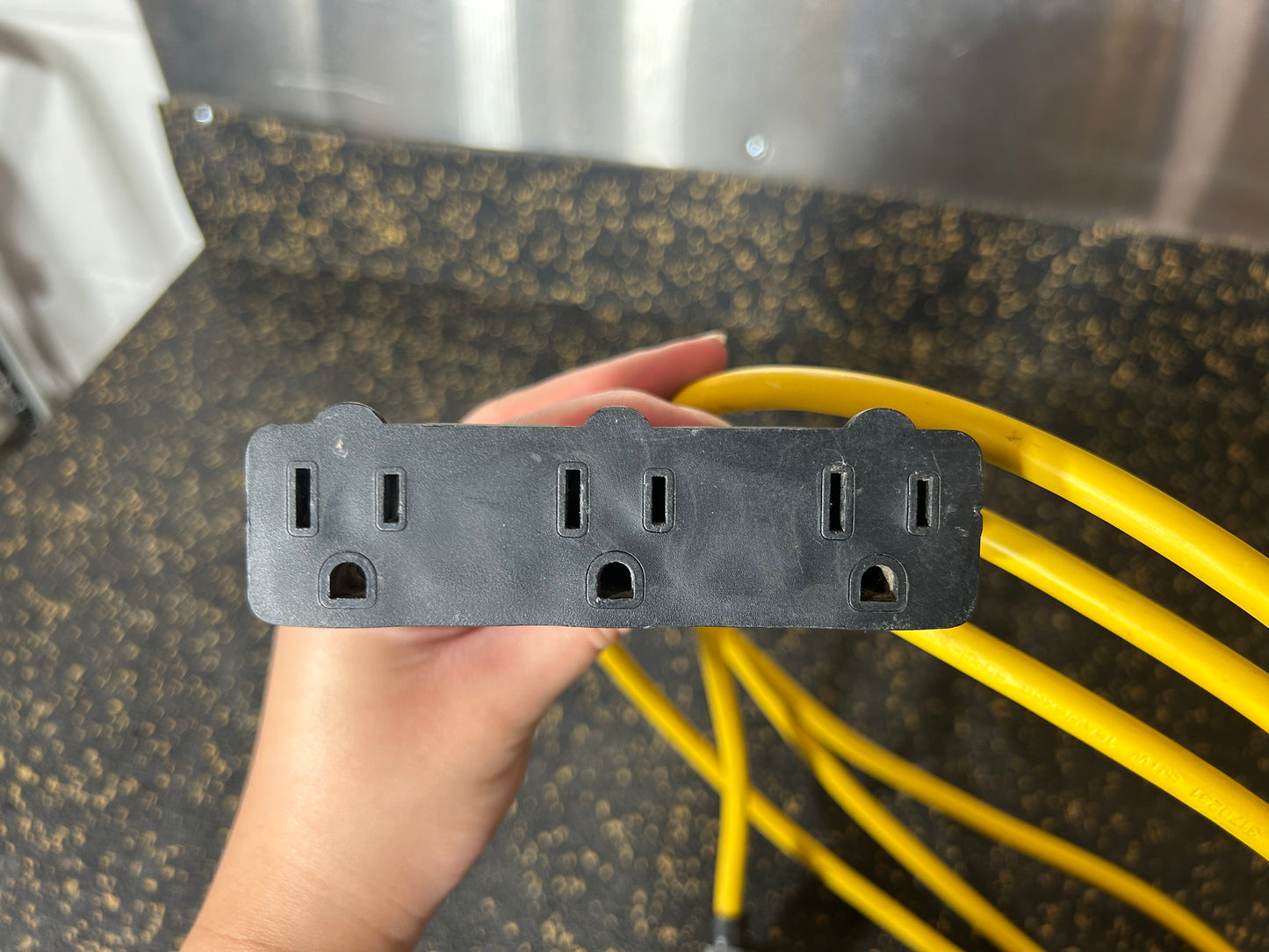 8-Foot Triple Outlet Extension Cord (3-Prong, 16 AWG)