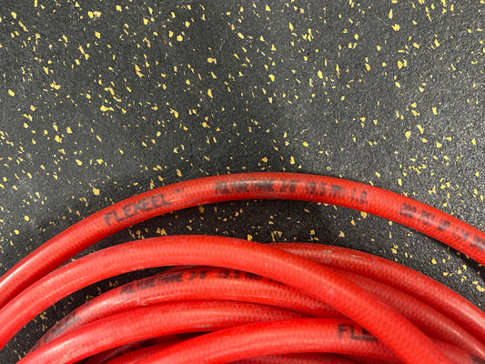 50-Foot Flexeel 3/8” Diameter Polyurethane Air Hose with Male/Female Fittings (200 PSI Working Pressure) – DURABLE