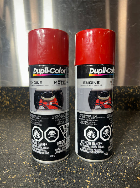 Sherwin Williams Dupli-Color Engine Enamel with Ceramic CDE1605 (Ford Red, 340g)