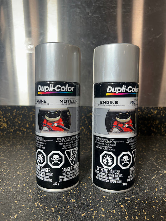Sherwin Williams Dupli-Color Engine Enamel with Ceramic CDE1650 (Cast Coat Aluminum, 340g)
