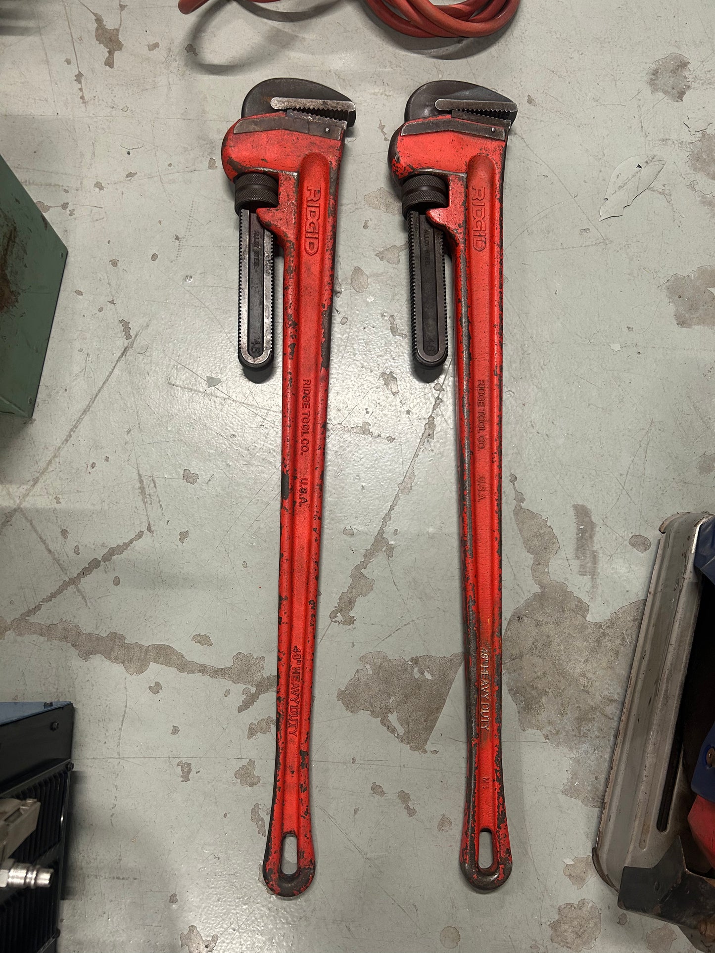 RIDGID 48” Heavy-Duty Steel Straight Pipe Wrench
