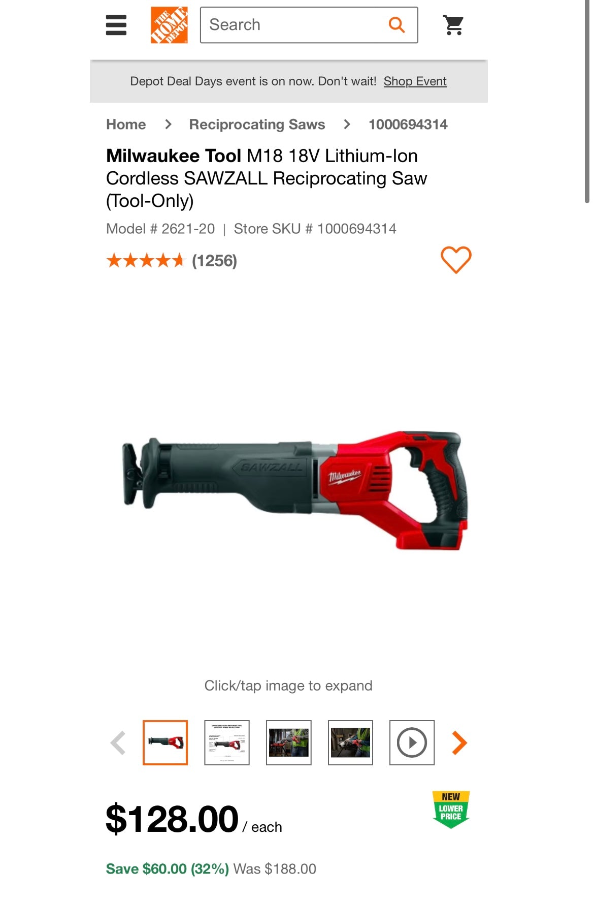 Milwaukee M18 18V Lithium-Ion Cordless Sawzall (Reciprocating Saw) w/ New Milwaukee Multi-Material Wrecker Blade