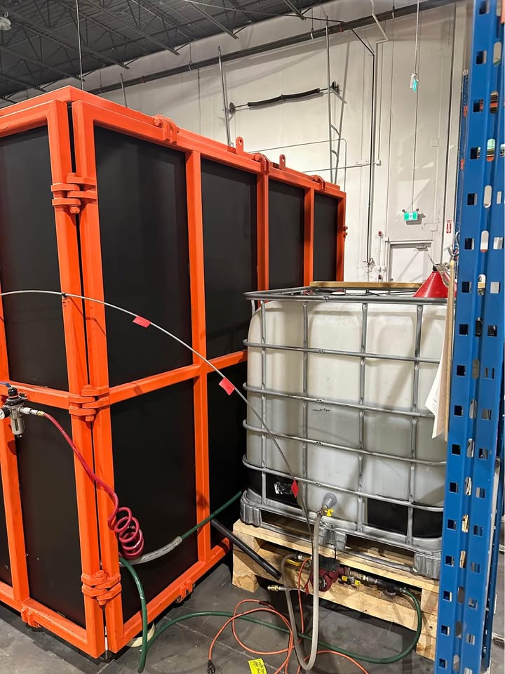Custom 100” x 64” x 86” High-Pressure Blast Chamber with Haskel ASF-150 Pump, 20,000 PSI