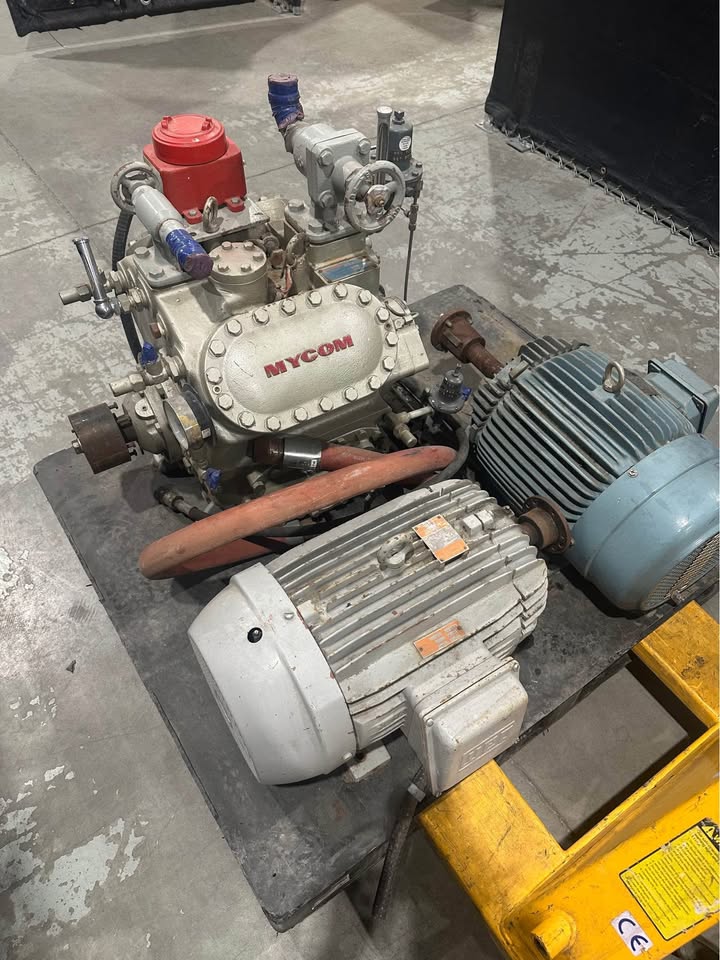 Mycom F4C Reciprocating Gas Compressor with Westinghouse & Weg Motors