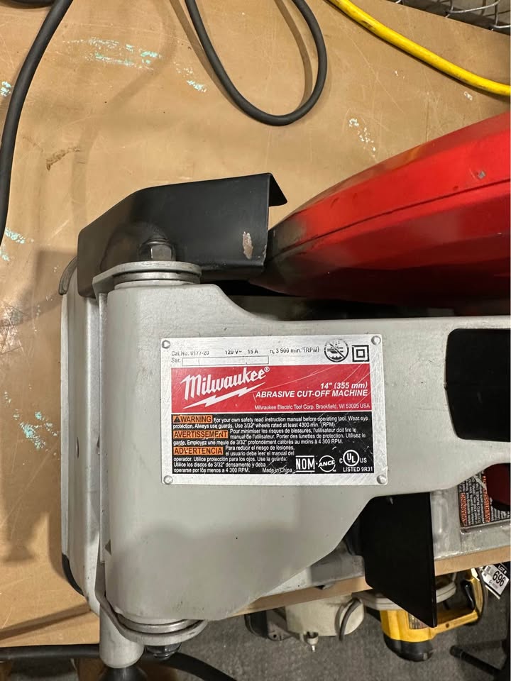 Milwaukee 14” Abrasive Cut Off Saw for Heavy-Duty Metal Cutting