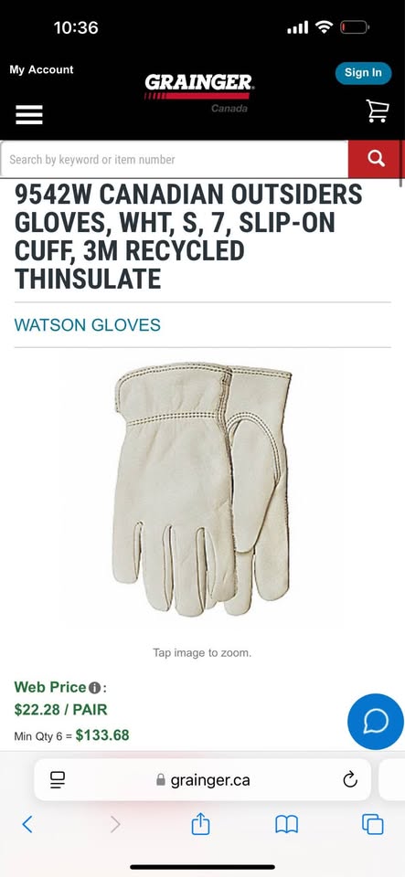Watson Canadian Outsider Cowhide Leather Work Gloves