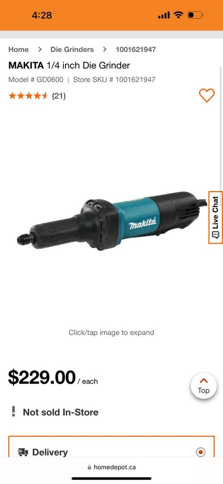 Makita 1/4" Die Grinder