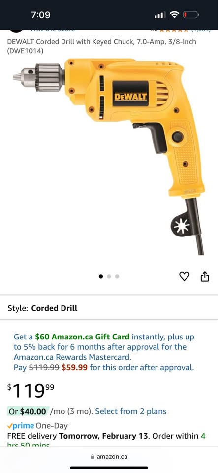 DeWalt DWE1014 Corded Power Drill