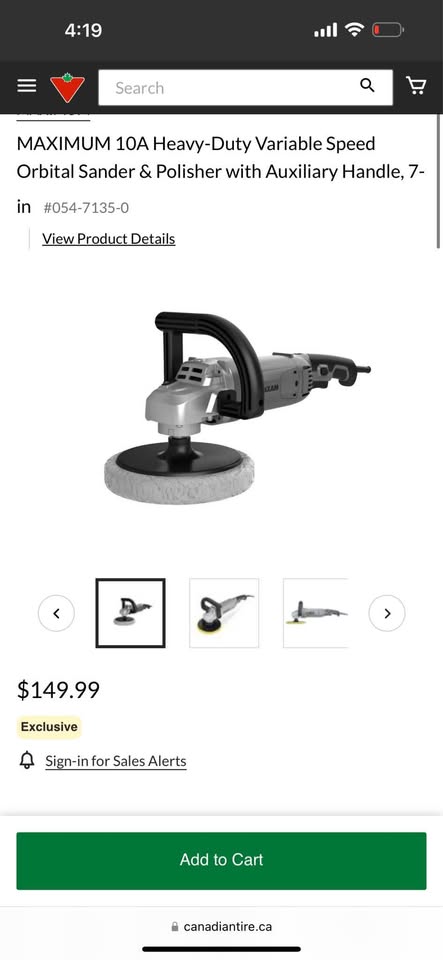 Maximum 7” Heavy Duty Polisher Sander