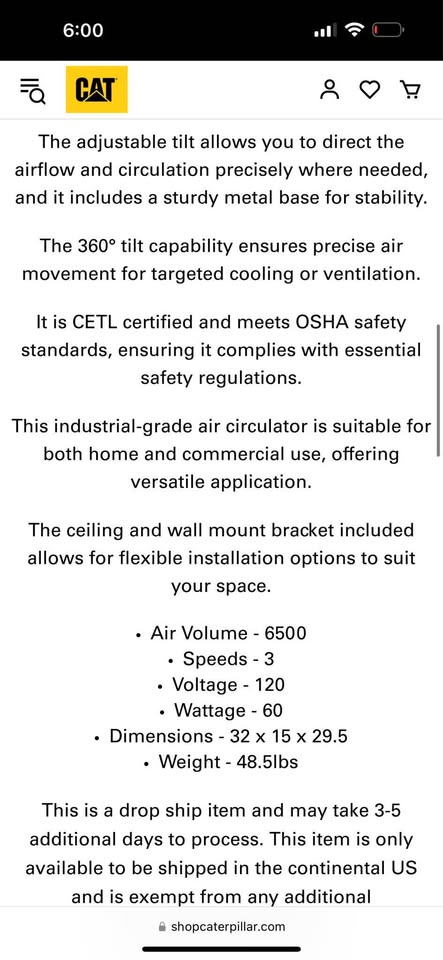 CAT 24” High Velocity Industrial Drum Fan (HVD24AC)