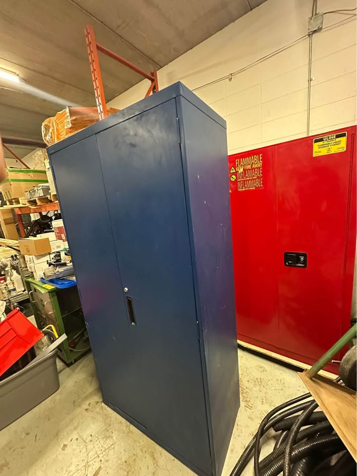 ALB Industries Heavy Duty Storage Cabinet, Welded with Recessed Handle