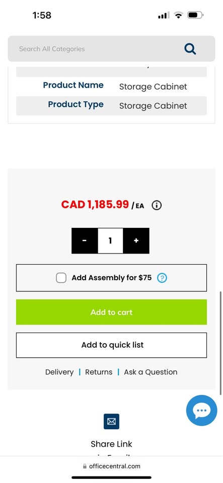 ALB Industries Heavy Duty Storage Cabinet, Welded with Recessed Handle