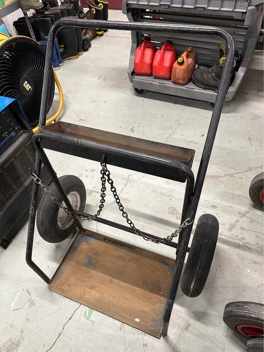 Large Black Oxy Acetylene Torch Cart for 2 Big Cylinders