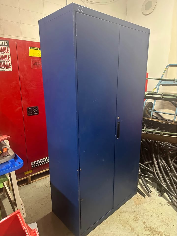 ALB Industries Heavy Duty Storage Cabinet, Welded with Recessed Handle