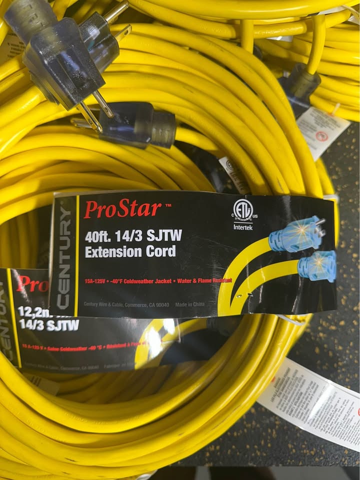 Pro Star 14 Gauge Heavy Duty 40 Foot Outdoor Extension Cord