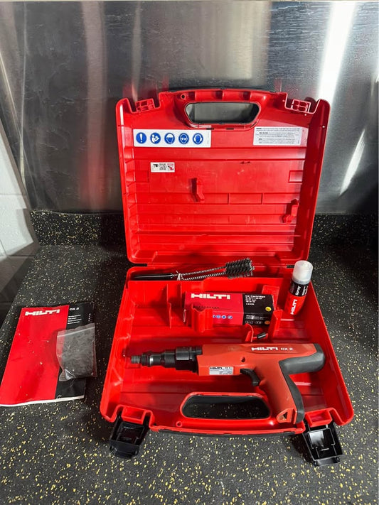 Hilti DX 2 Powder Actuated Fastening Tool with Case and Accessories