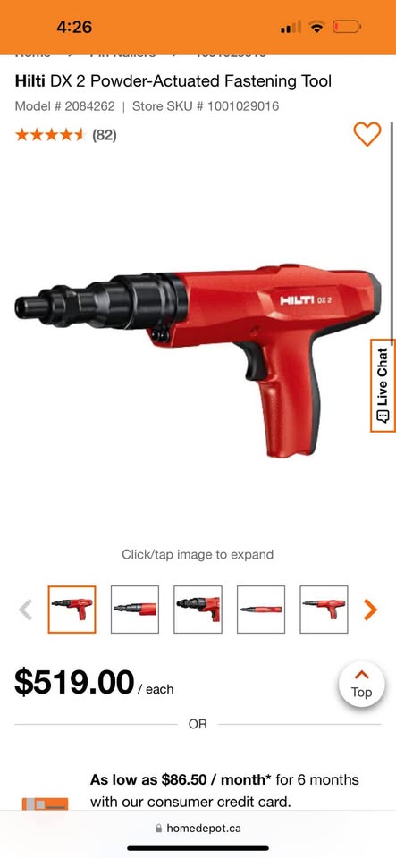 Hilti DX 2 Powder Actuated Fastening Tool