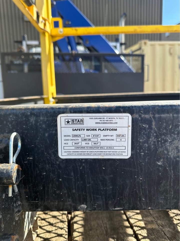 Star Industries 1204C/G 4x4 Man Basket for Forklift/Telehandler - 1,000 lbs Capacity, 4-Person