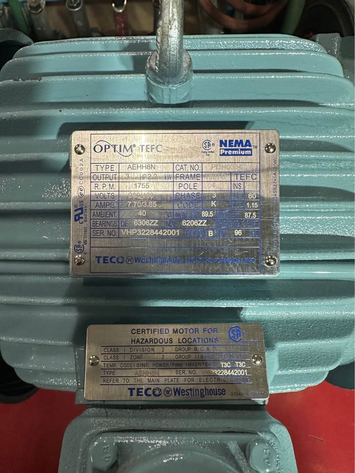 TECO-Westinghouse PDH0034C 3 HP Electric Motor