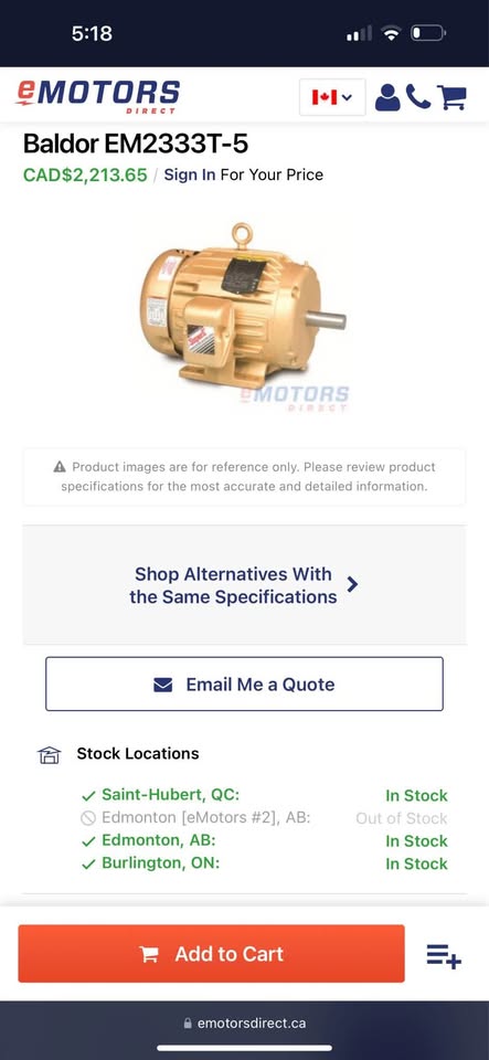 Baldor M2333-T 15 HP Electric Motor – Used, High-Power Industrial Performance