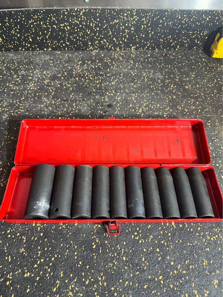 Deep 1/2” CR-V Socket Set 10-24 mm